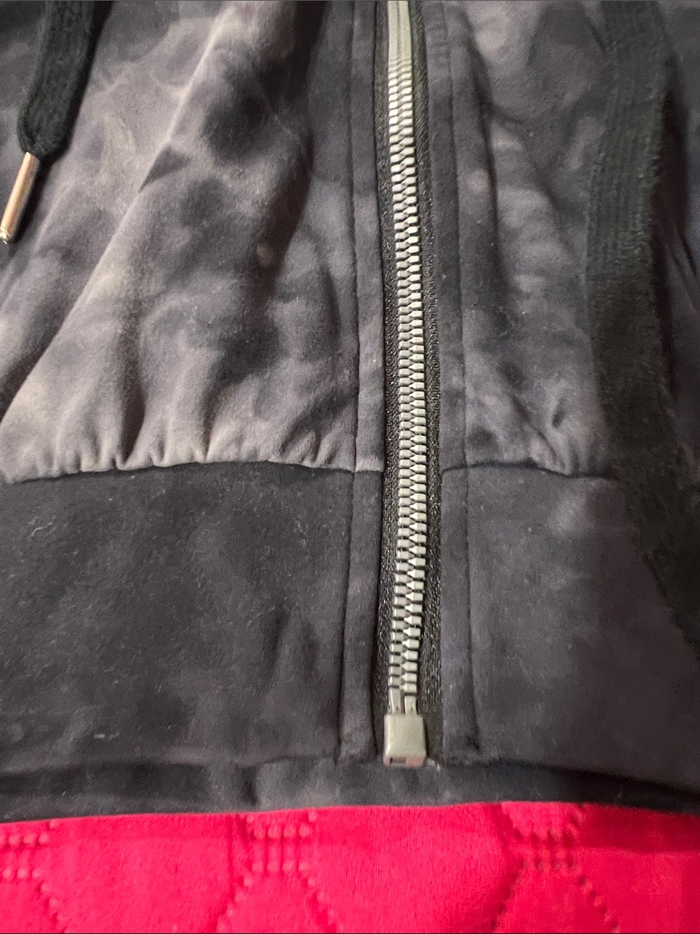 FTP brand Cropped Tie-Dye Zip Hoodie - Black/Grey - Picture 5 of 7